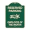 Signmission Reserved Parking Employee of Month 1 Heavy-Gauge Aluminum Sign, 24" x 18", G-1824-23150 A-DES-G-1824-23150 - alternate 1